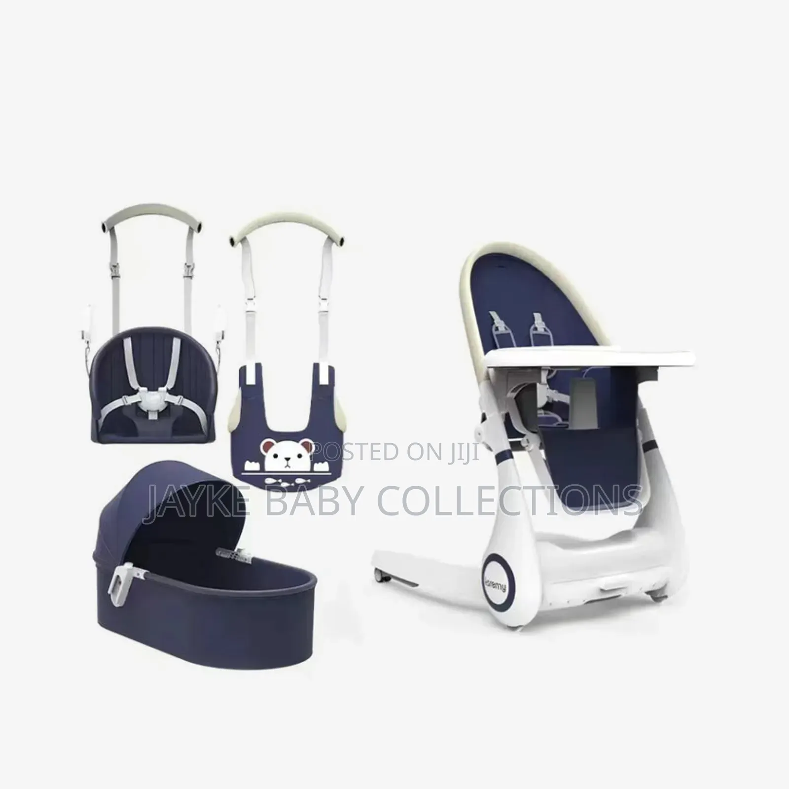 4-in-1 Convertible Baby High Chair With Accessories