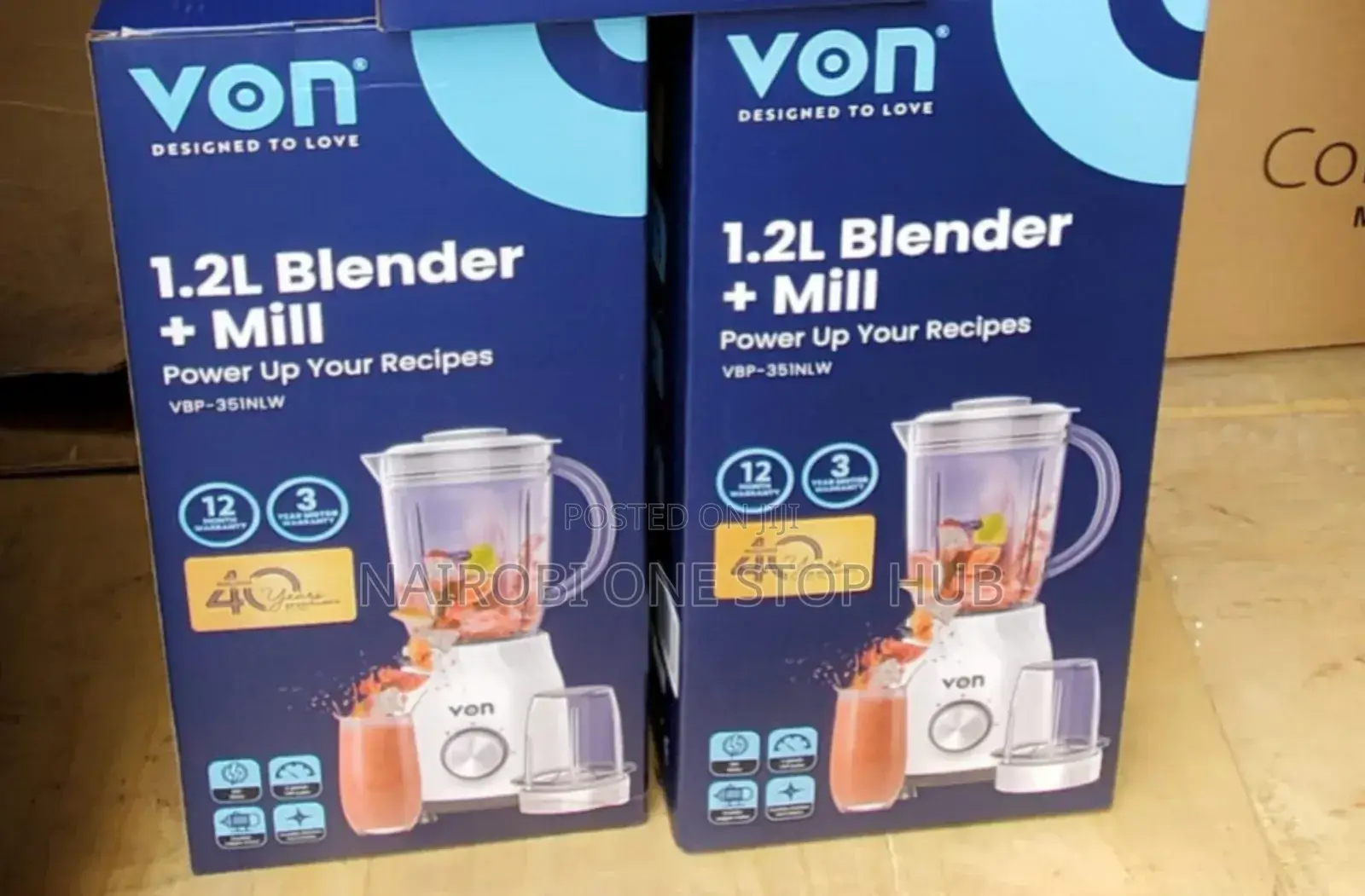 Von Blender 1.2 Litres With Grinder