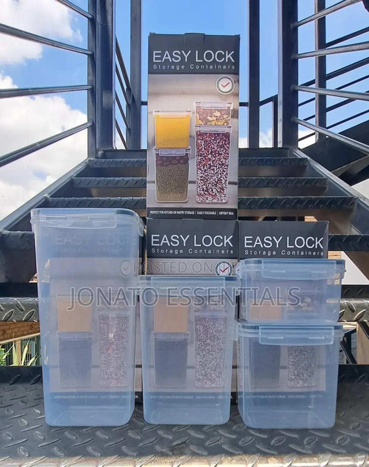 Airtight Easy Lock Food Storage Containers Set Kitchen Organizer