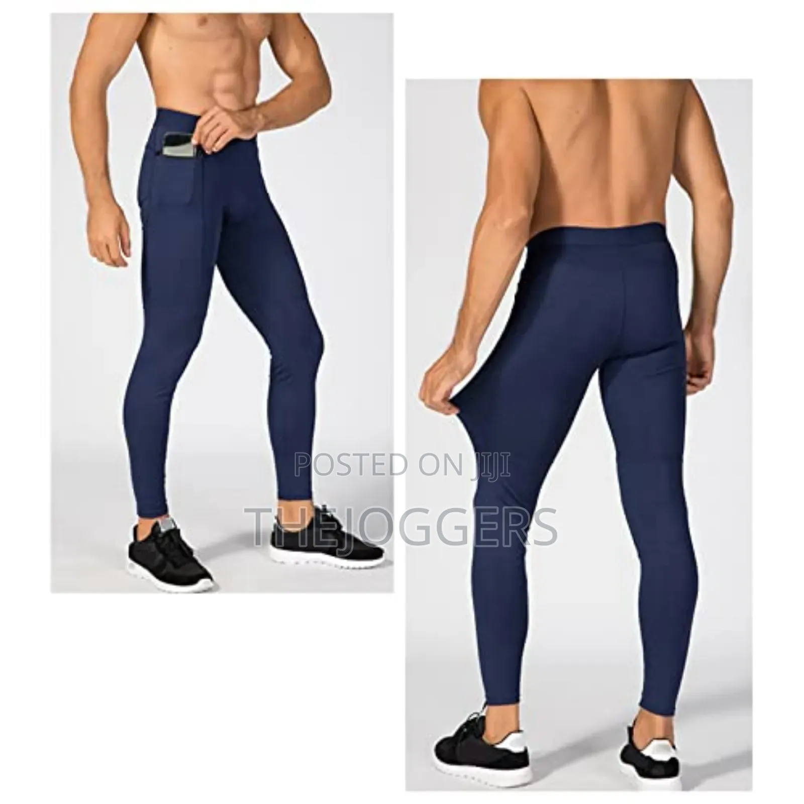 Men's Compression Pants Zipper Pocket Quick Dry Skinny Pants