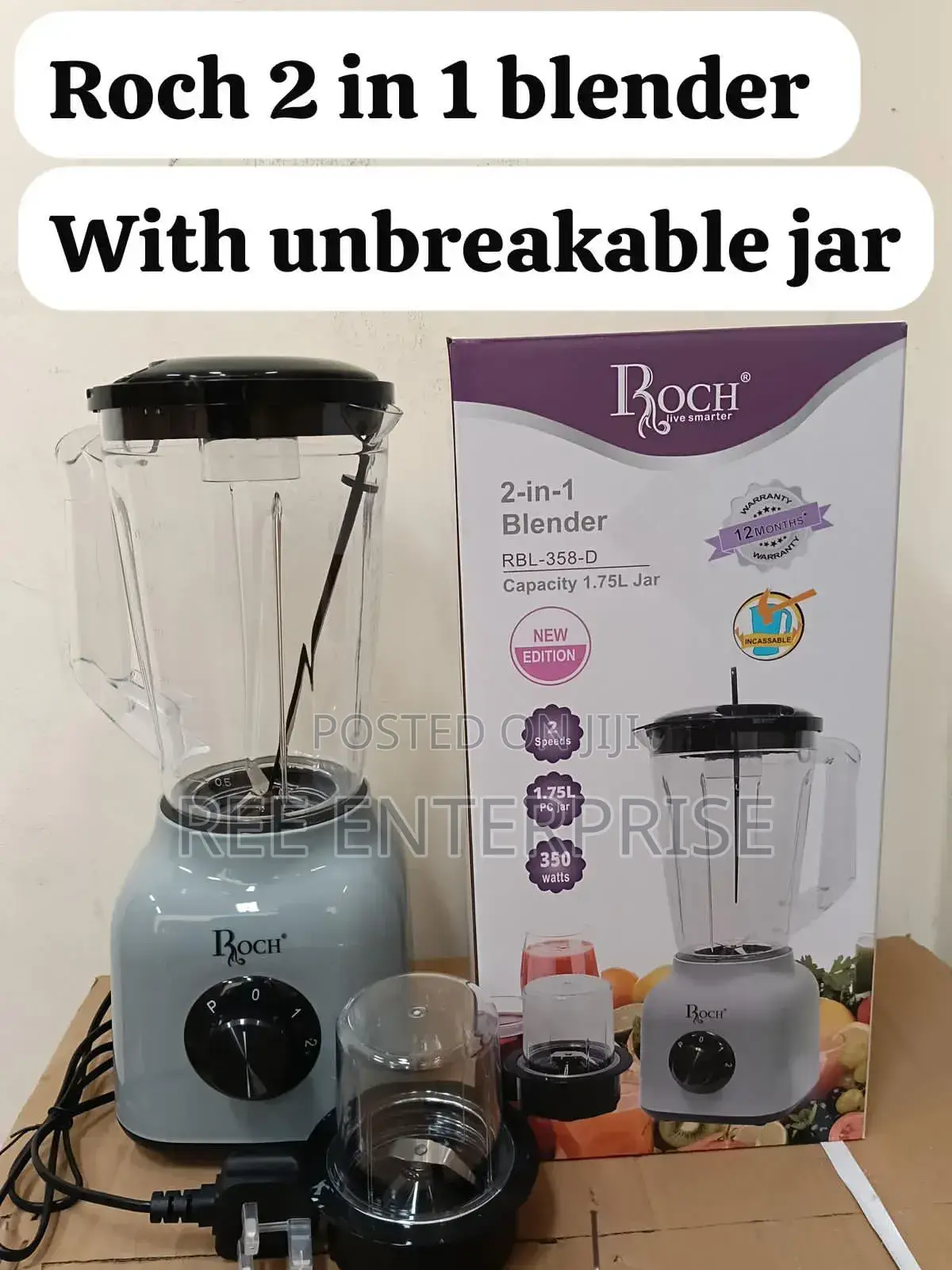 Roch 2 in 1 Blender-Grinder Brand New