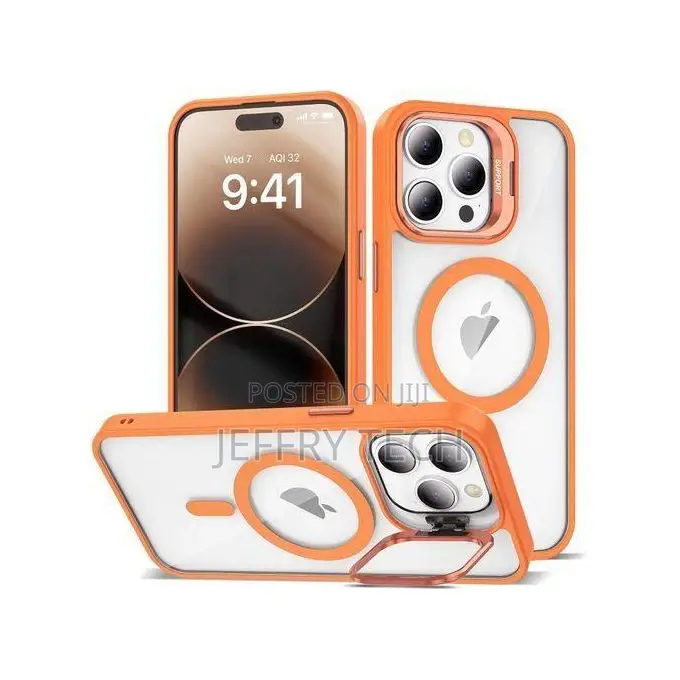 Magnetic Case for iPhone 12 Pro Max With Camera Stand Shockproof Slim