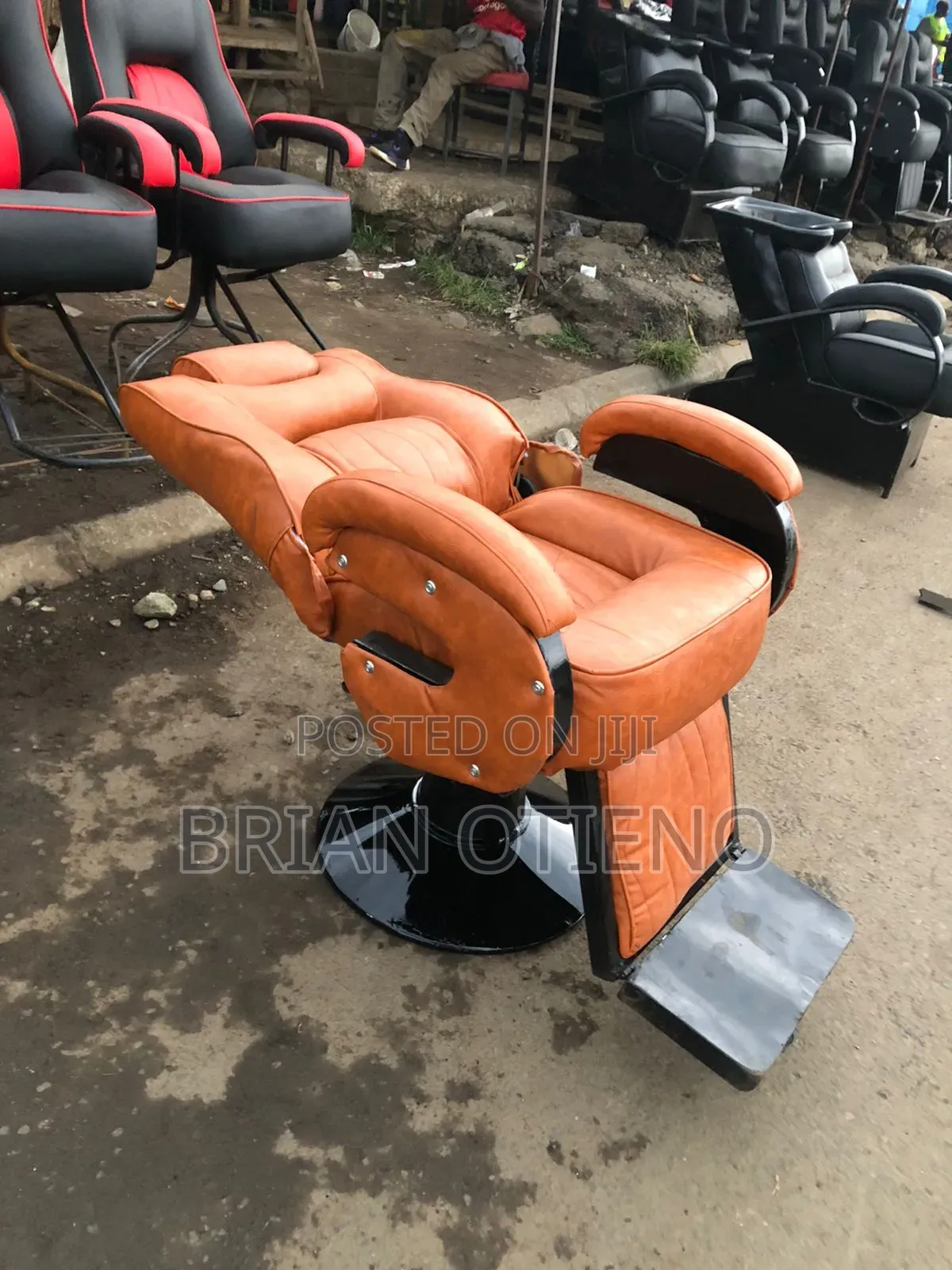 Adjusted, Leather Barber Chairs and Rotating