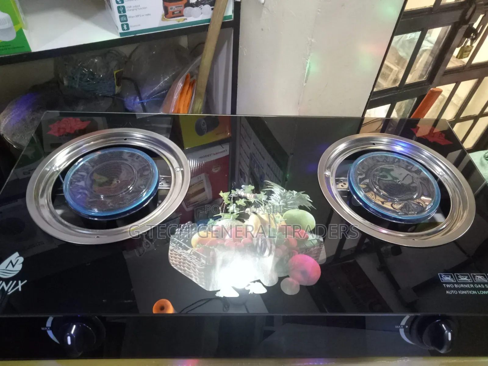 Nunix 2 Burner Infrared Auto Ignition Gas Stove