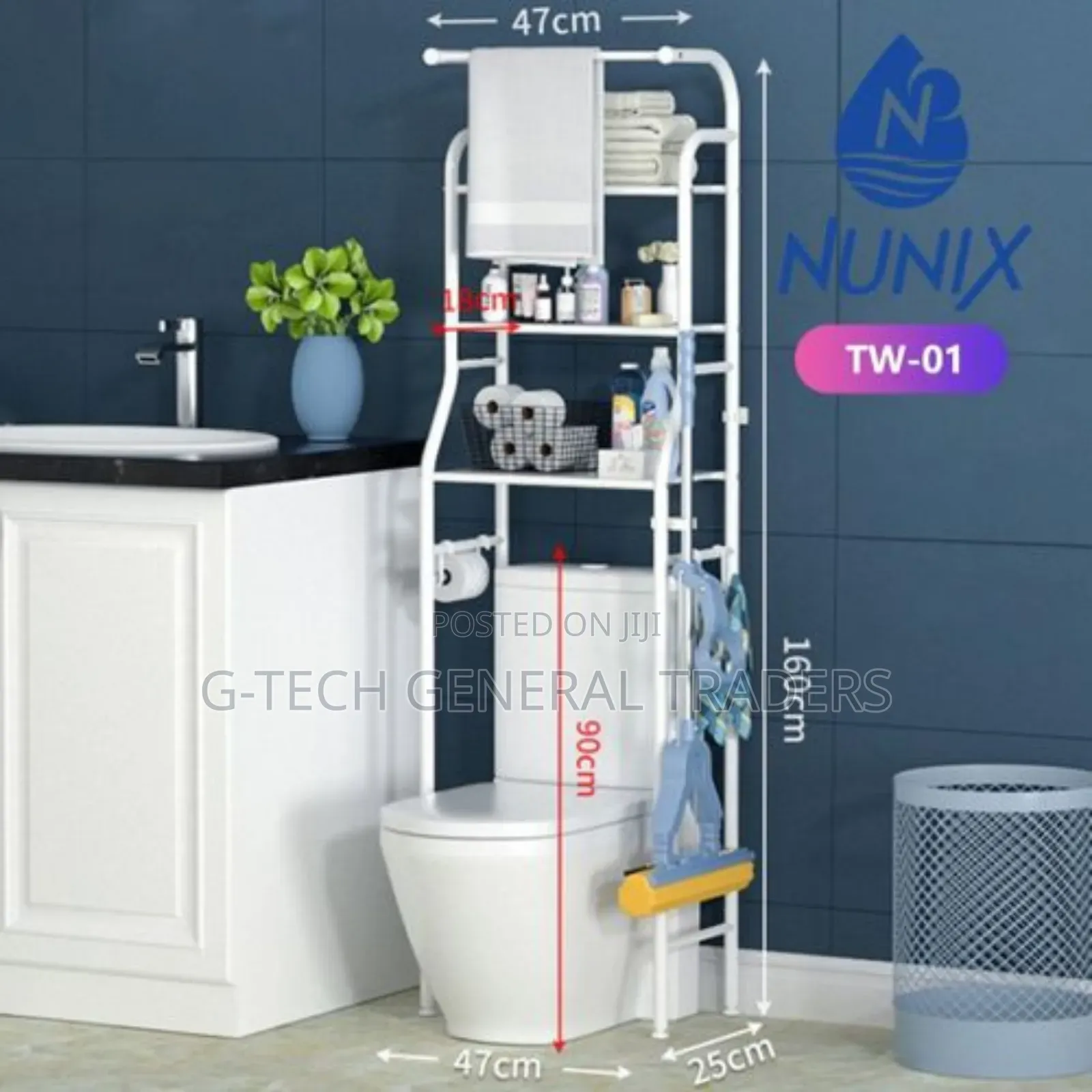 Nunix 3-layer Toilet Stand/Rack Tw-01