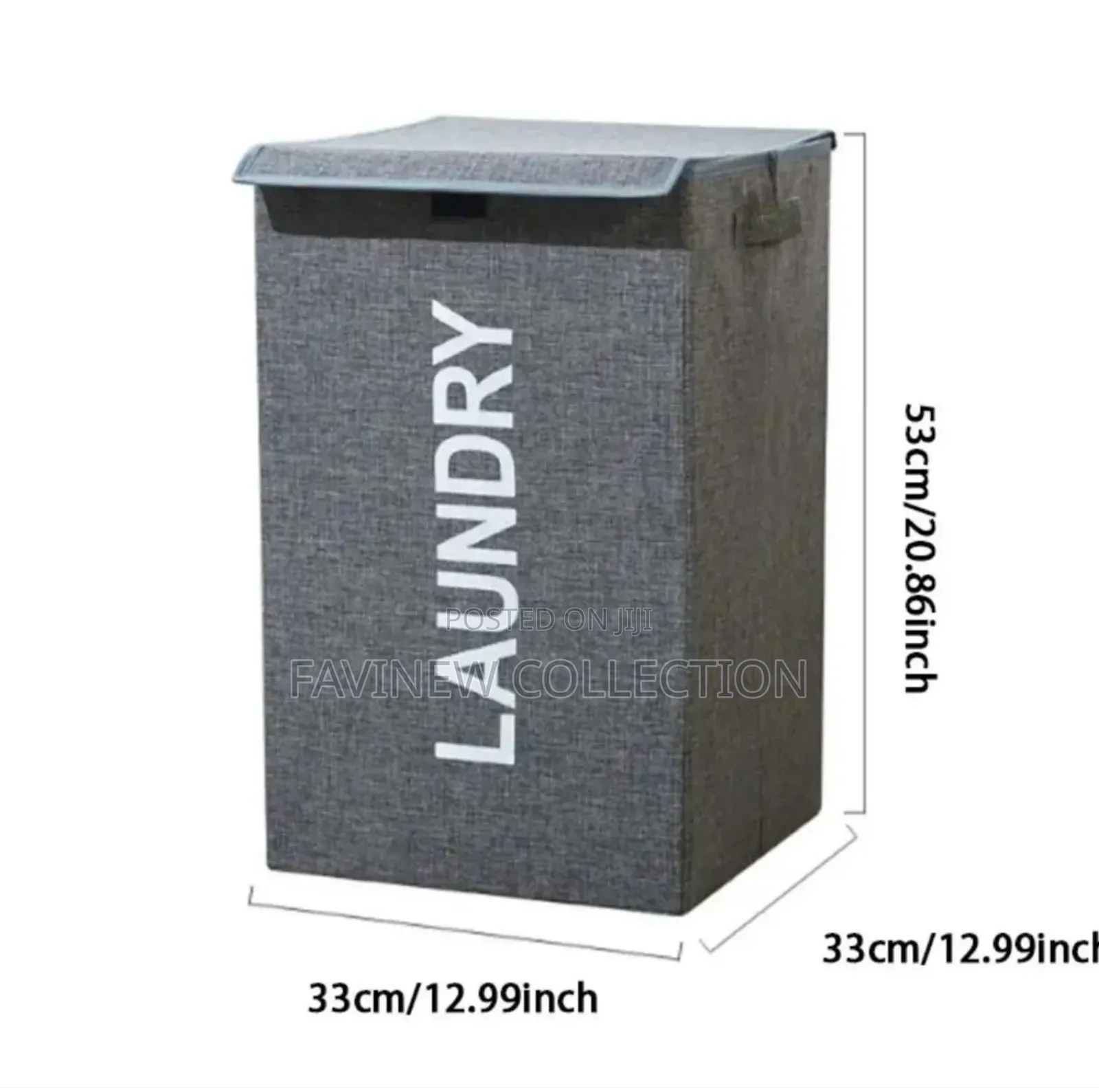 Large Capacity Foldable Laundry Basket With Lid and Handles