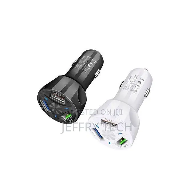 Three Usb Port Qc 3.0 Car Fast Quick Charger