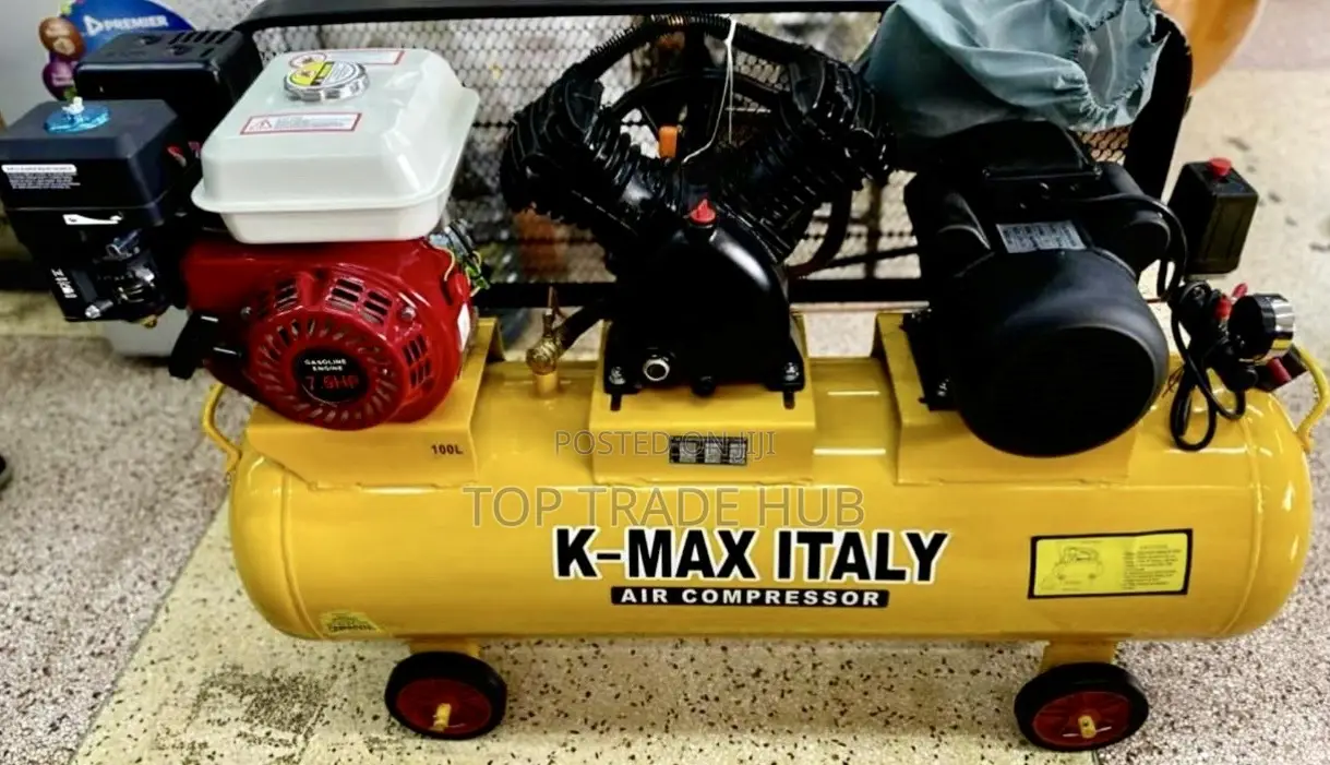 K-max Italy 2in1(Electric And Petrol) Air Compressor 100l 3hp&8hp