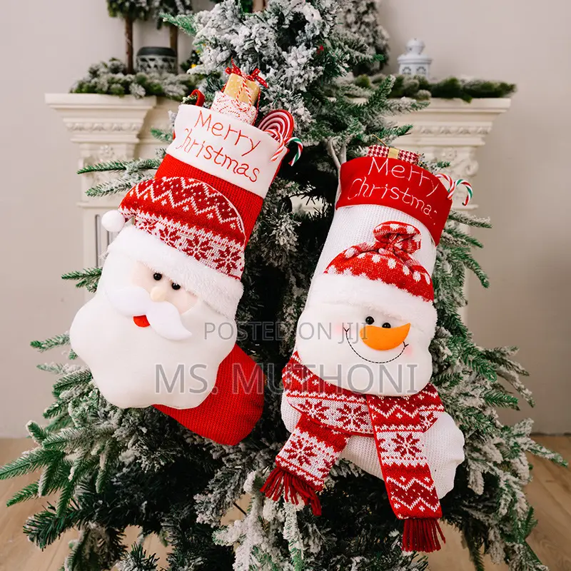 Decorative Large Santa Snowman Elk Stockings
