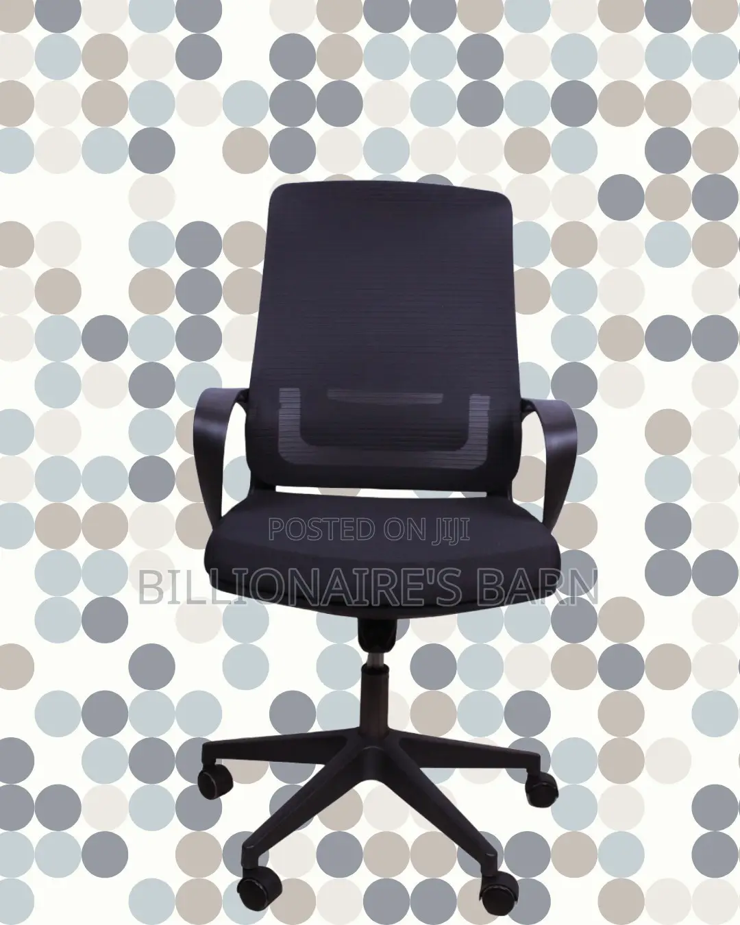 Imported Black Ergonomic Mesh Office Chair | Swivel Base