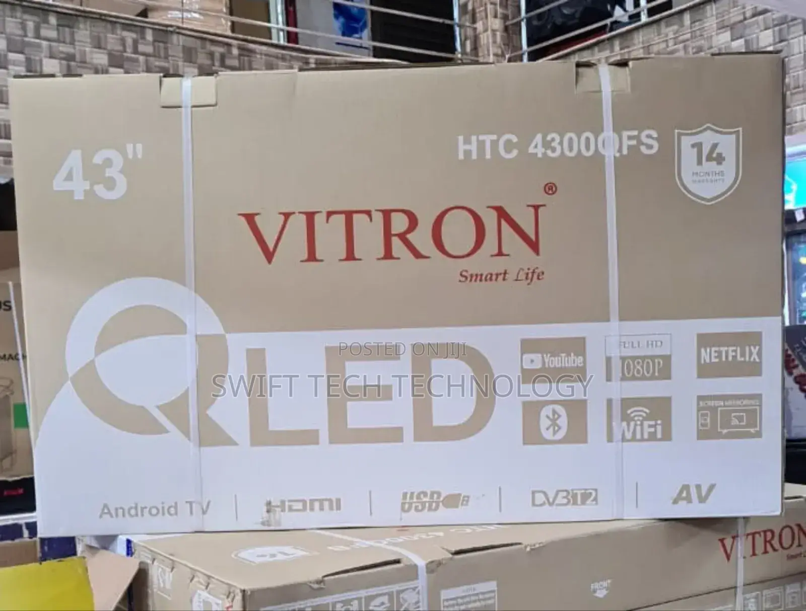 Vitron 43 Inches Qled Smart Android Frameless