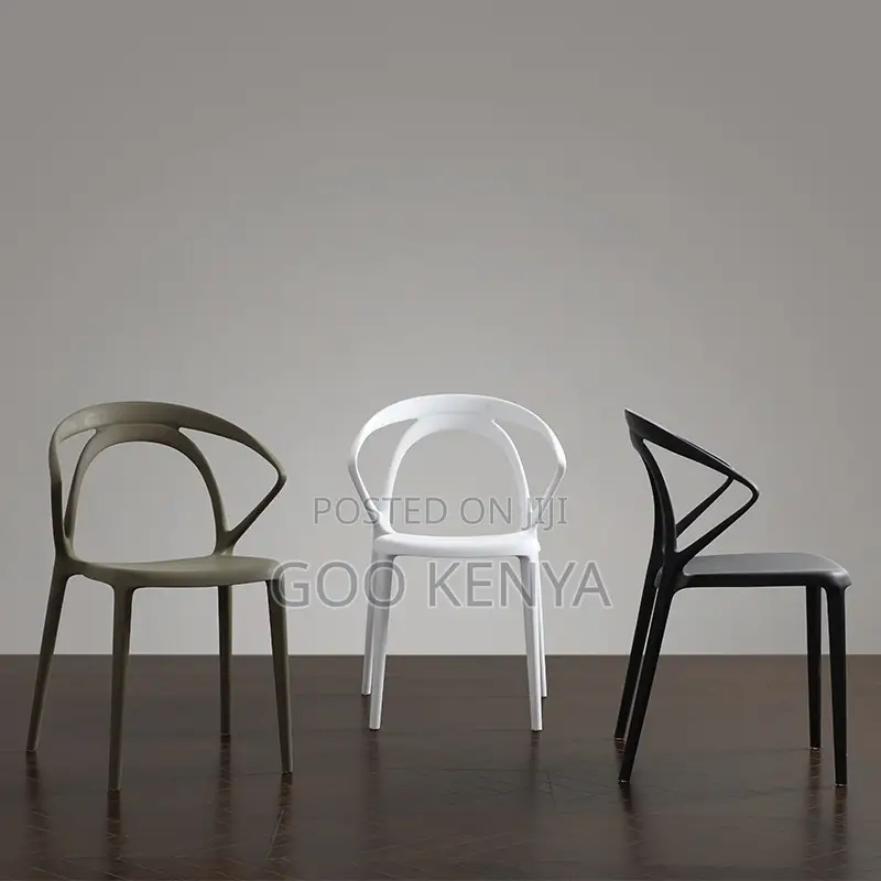 Outdoor Chair; Stackable Plastic Chair With Armrests for Outdoor Use