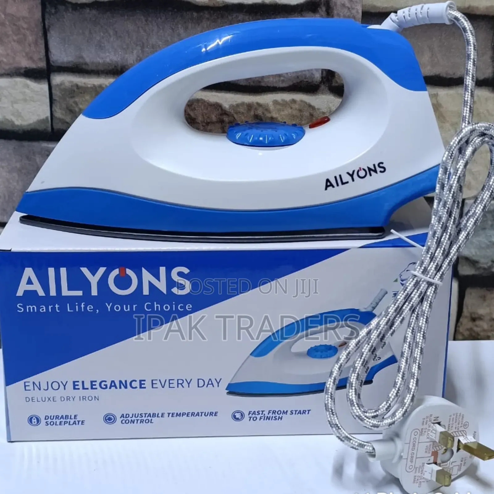 Ailyons Hd-198a Electric Dry Iron Box White Blue