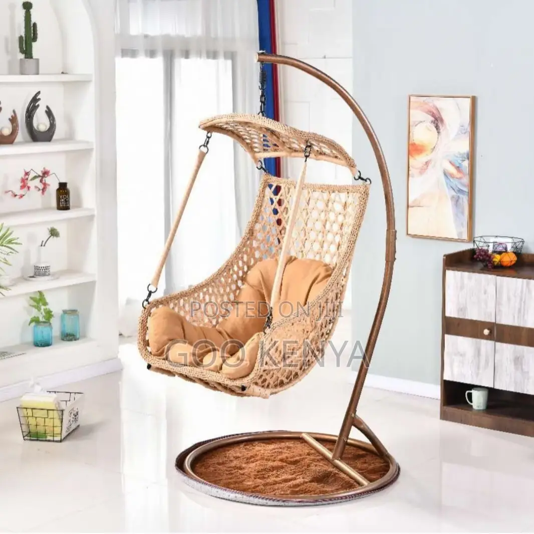 Home Outdoor Chair; Balcony Hanging Hammock Chair With Cushion Seat