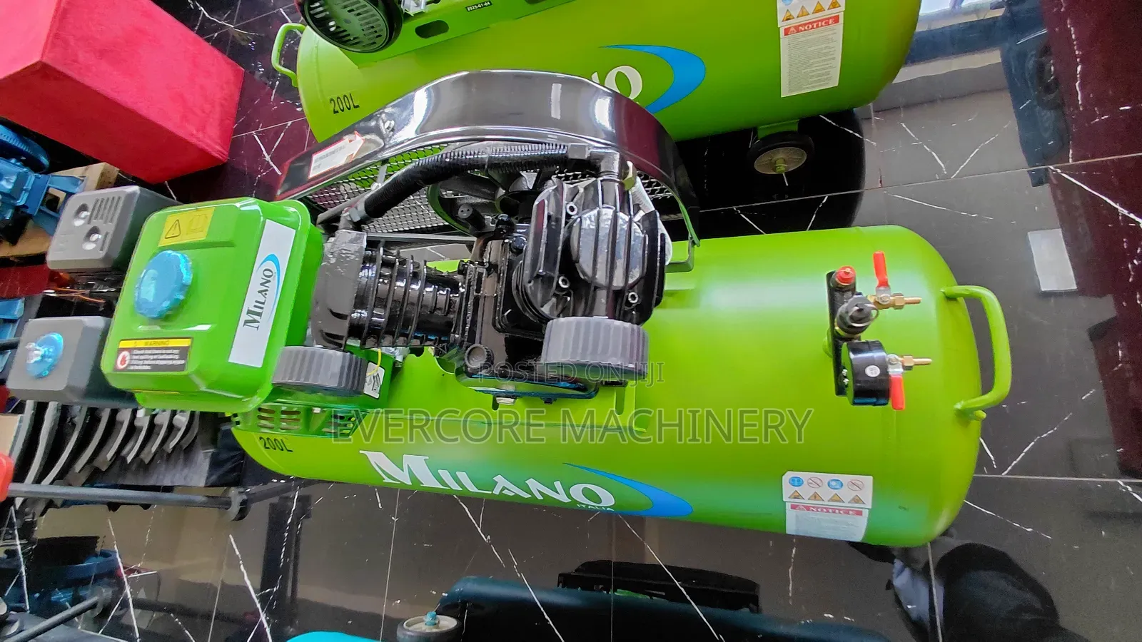 Milano 200l Petrol Air Compressor Machine Two Piston.