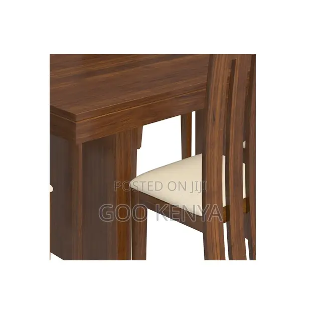 Home Dining Set; Solid Mahogany 6-Seater Dining Table and Chair Set