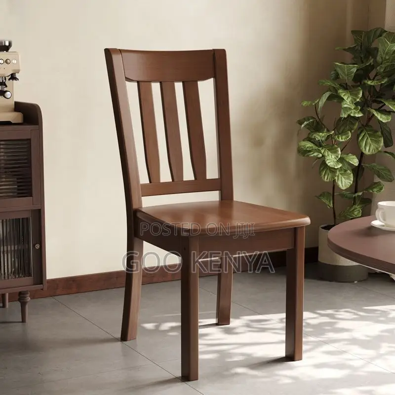 Home Dining Chair; Armless Wooden Chair With Elegant Finish