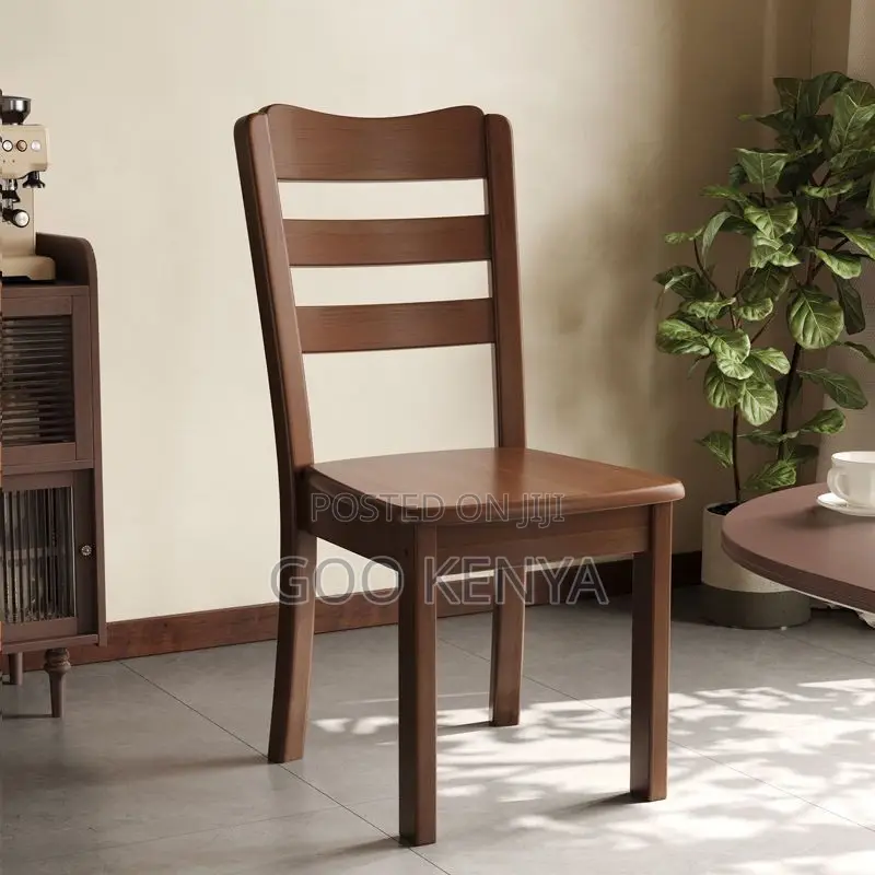Home Dining Chair; Armless Wooden Chair With Elegant Finish