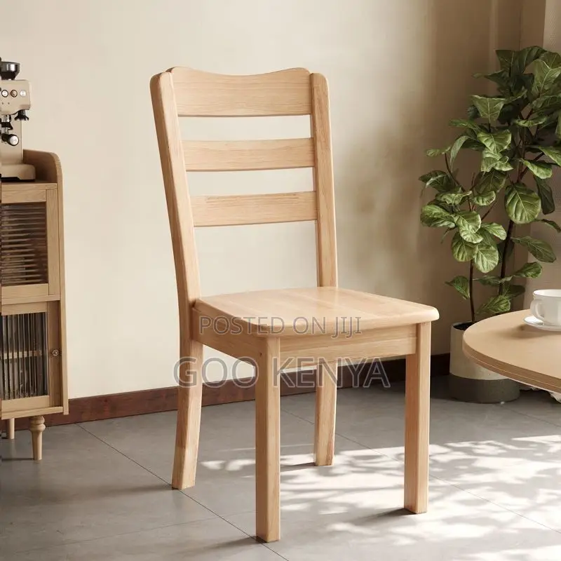 Home Dining Chair; Armless Wooden Chair With Elegant Finish