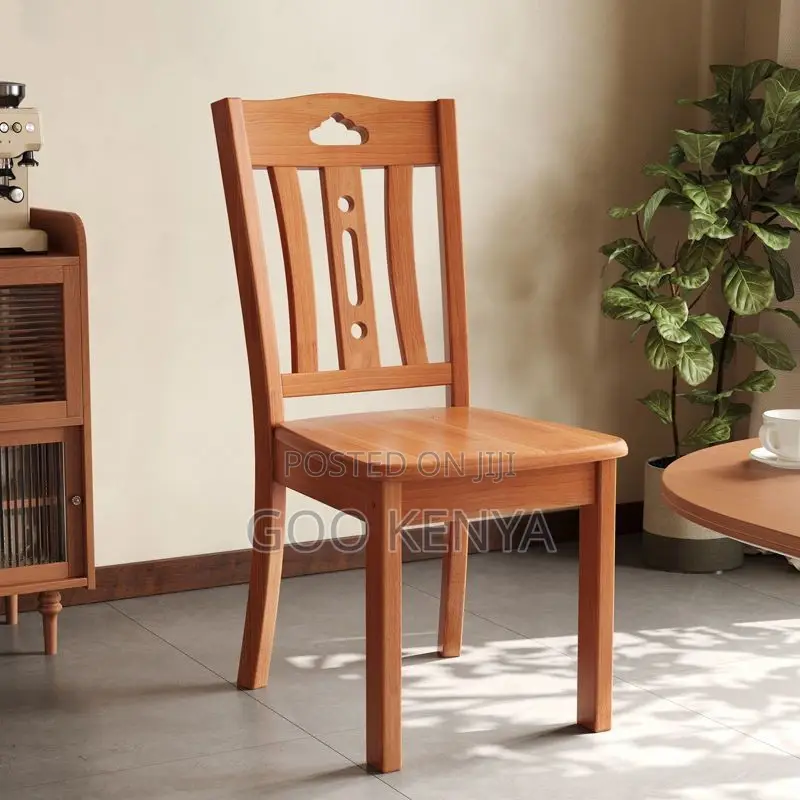 Home Dining Chair; Armless Wooden Chair With Elegant Finish