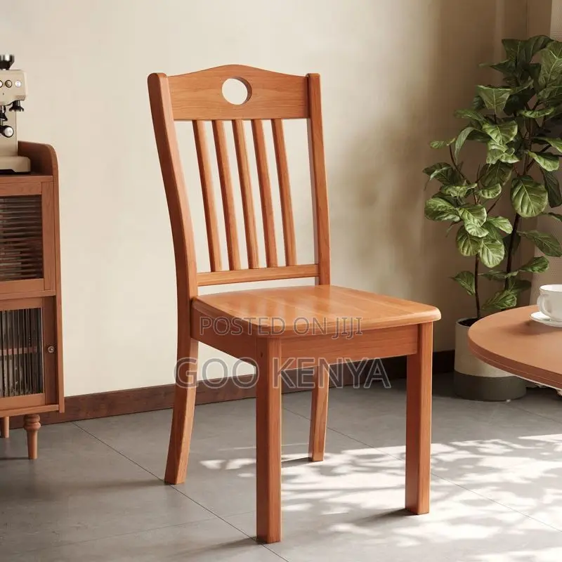 Home Dining Chair; Armless Wooden Chair With Elegant Finish