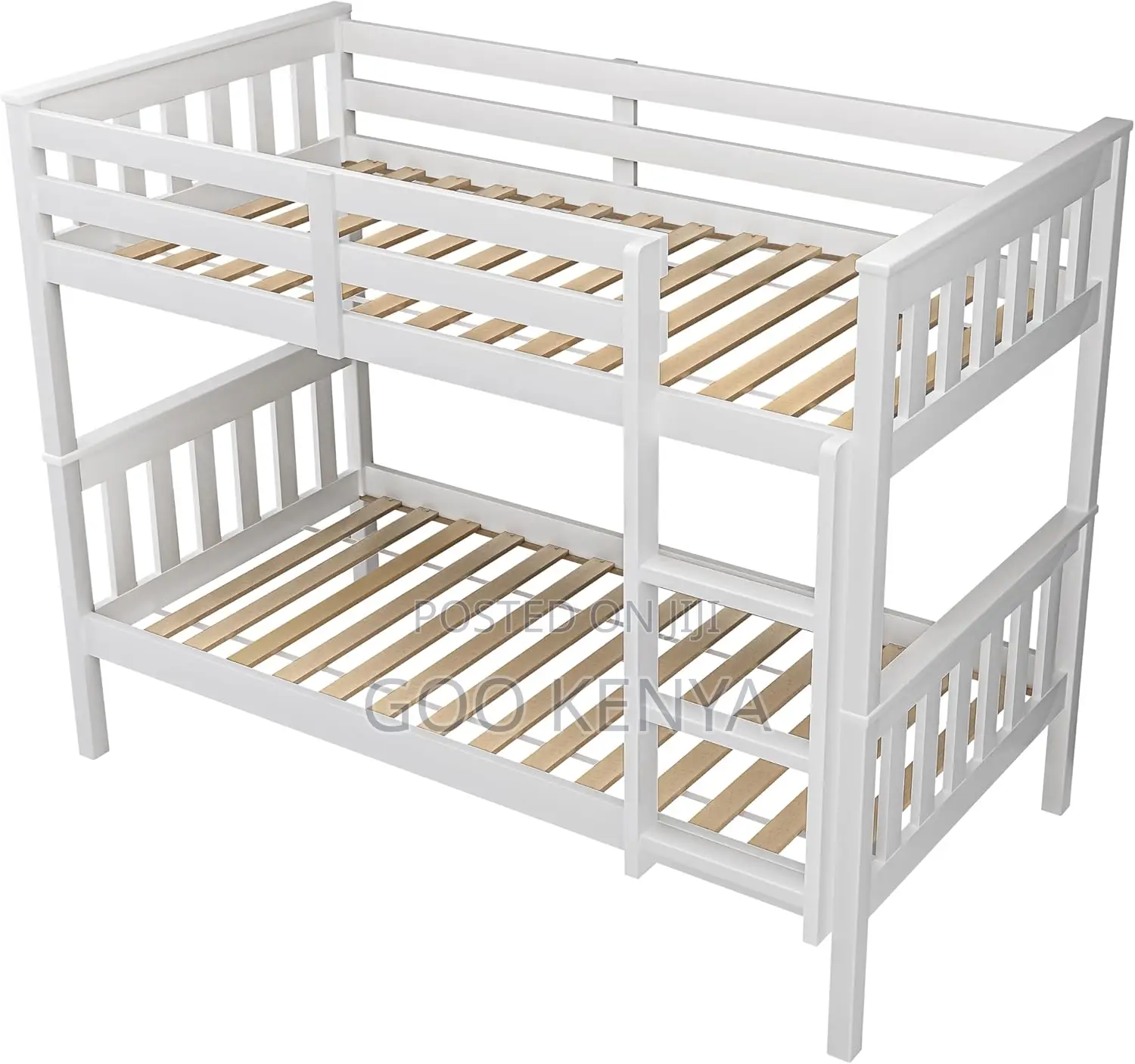 Home Bed; Durable Wooden Double Bed With Stair Feature