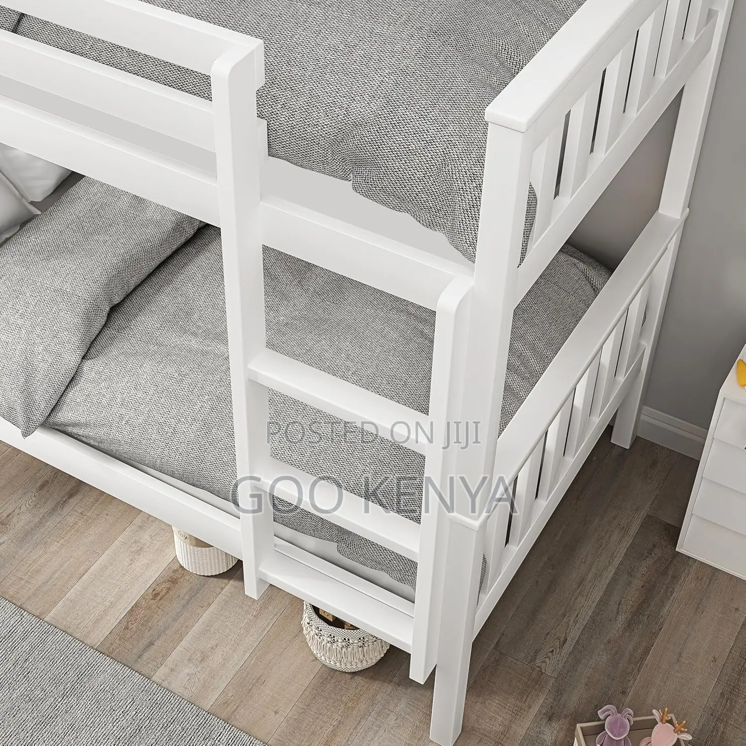 Home Bed; Durable Wooden Double Bed With Stair Feature