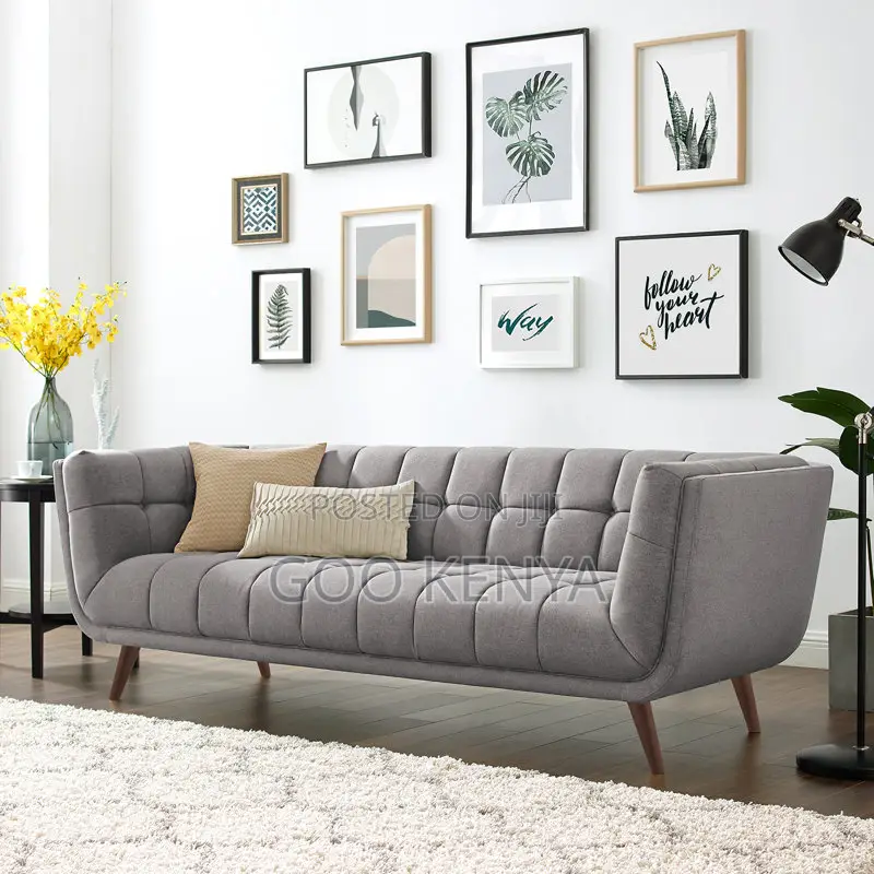 Home Sofa; Soft Fabric 3-Seater Sofa for Comfort and Style