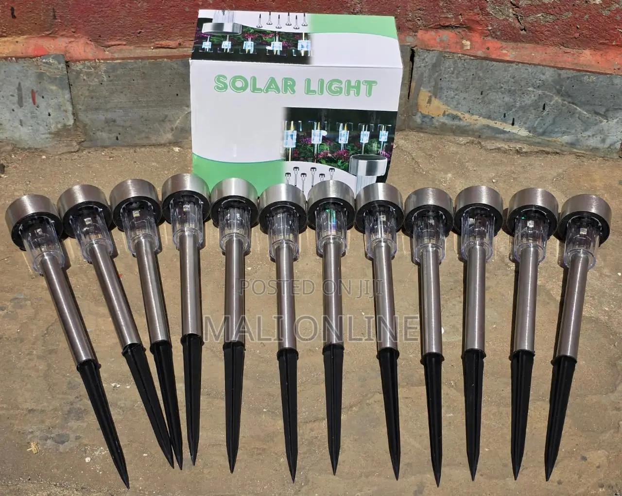 12 Pack Stainless Steel Solar Garden Lights Outdoor Waterproof Led