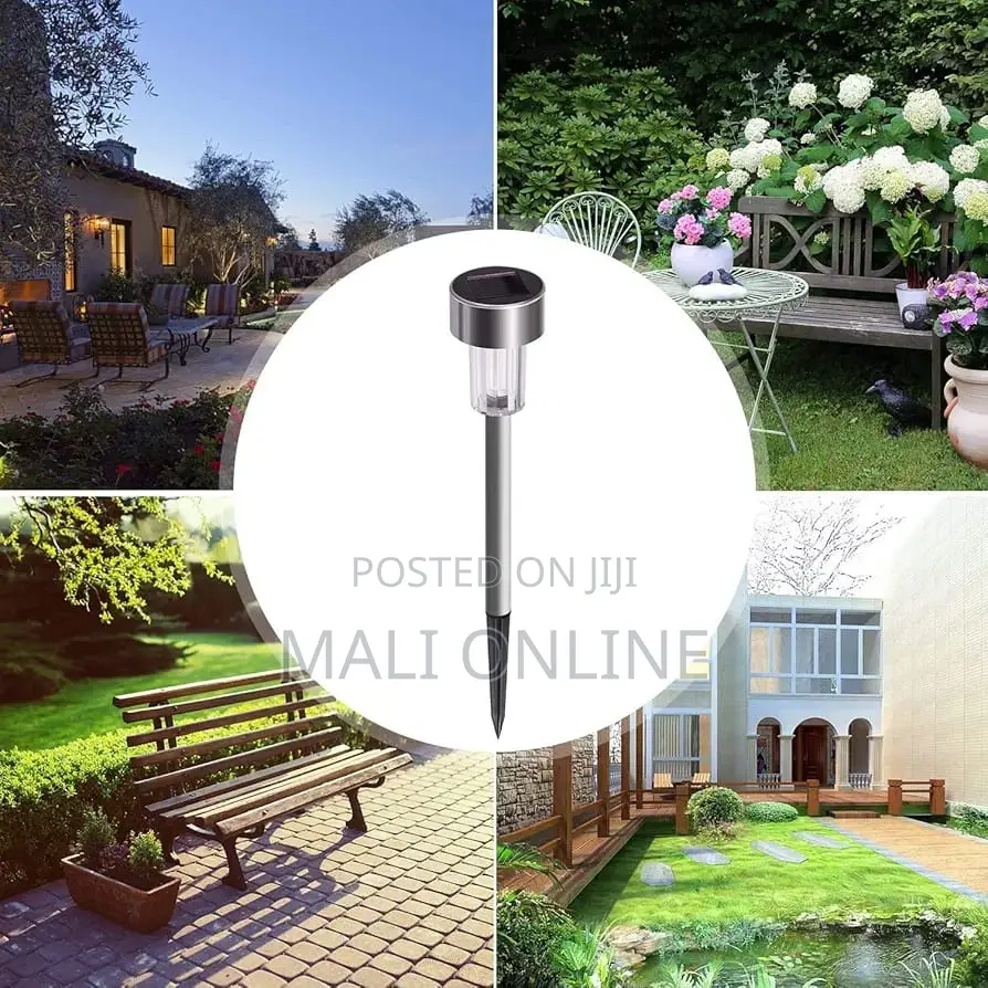 12 Pack Stainless Steel Solar Garden Lights Outdoor Waterproof Led
