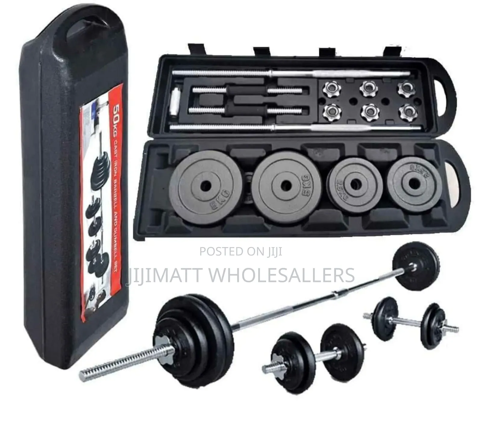 50kgs York Dumbbell Set With Barbell