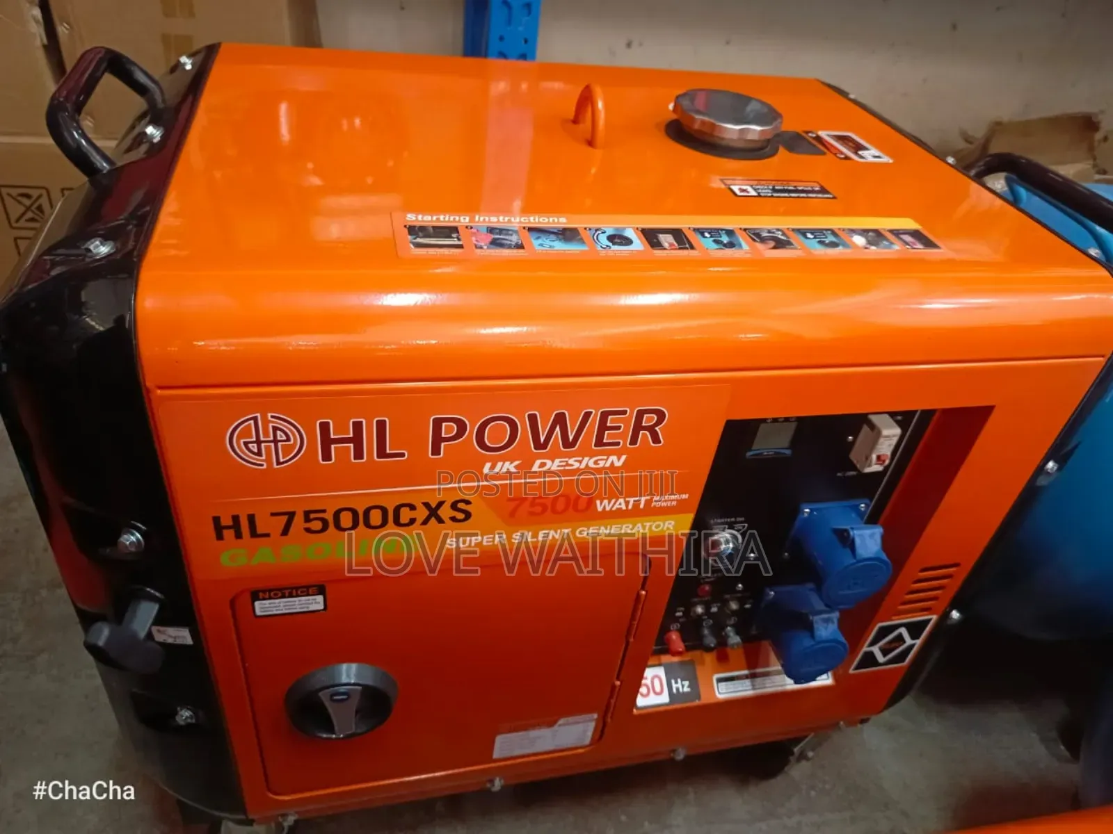 7.5kva Hl Power Petrol Silent Generator(Single Phase)