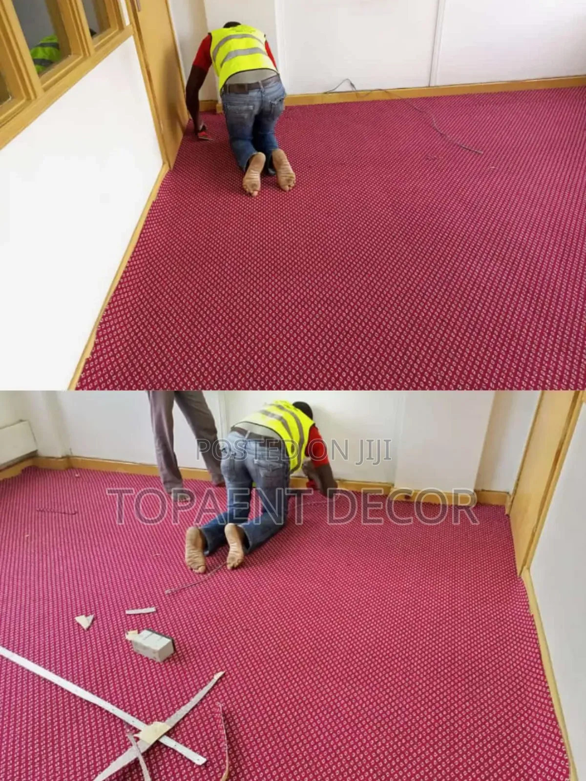 Red Dotted Maasai Mara 5mm Office Carpet Supply and Installation