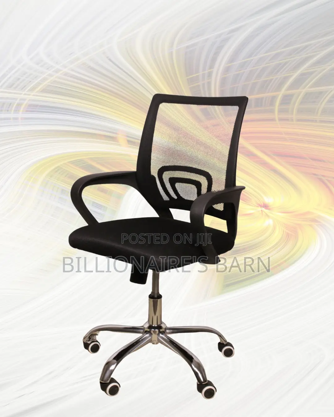 Secretarial Mesh Office Chair | Imported Swivel Base