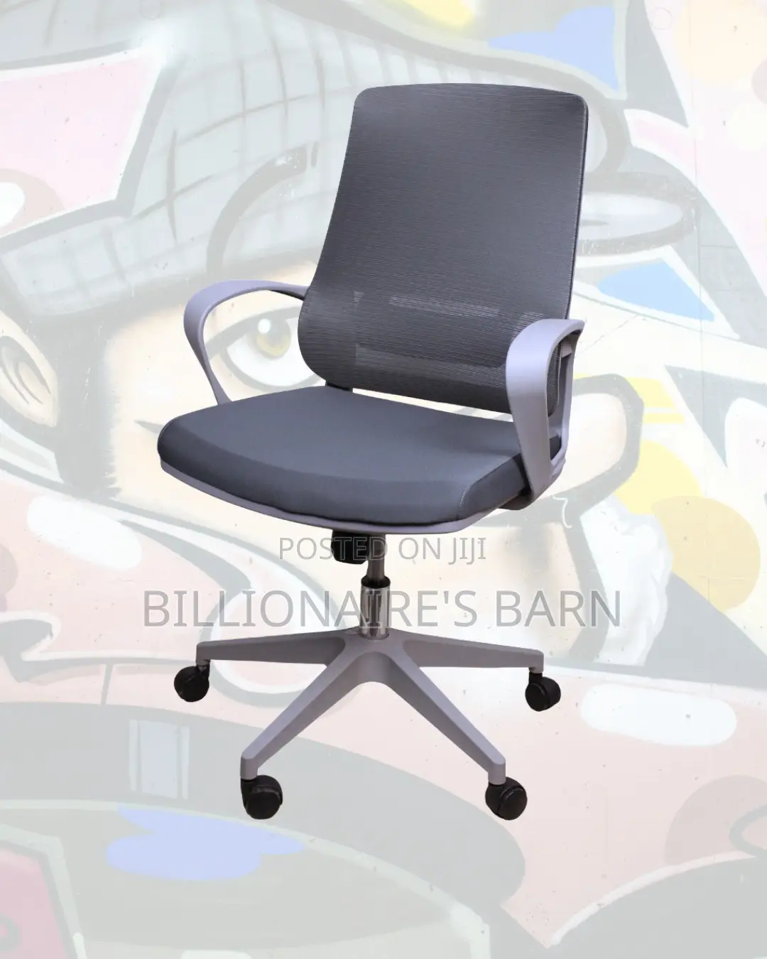 Grey Ergonomic Mesh Office Chair (Durable) — Limited Stock