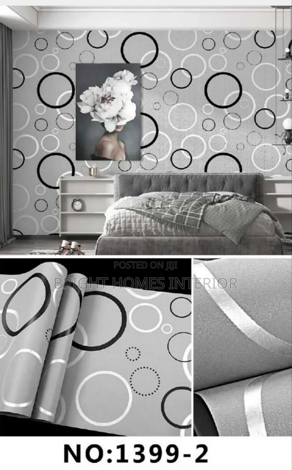 Grey Bubble Like Wallpaper That Provide a Cool Look