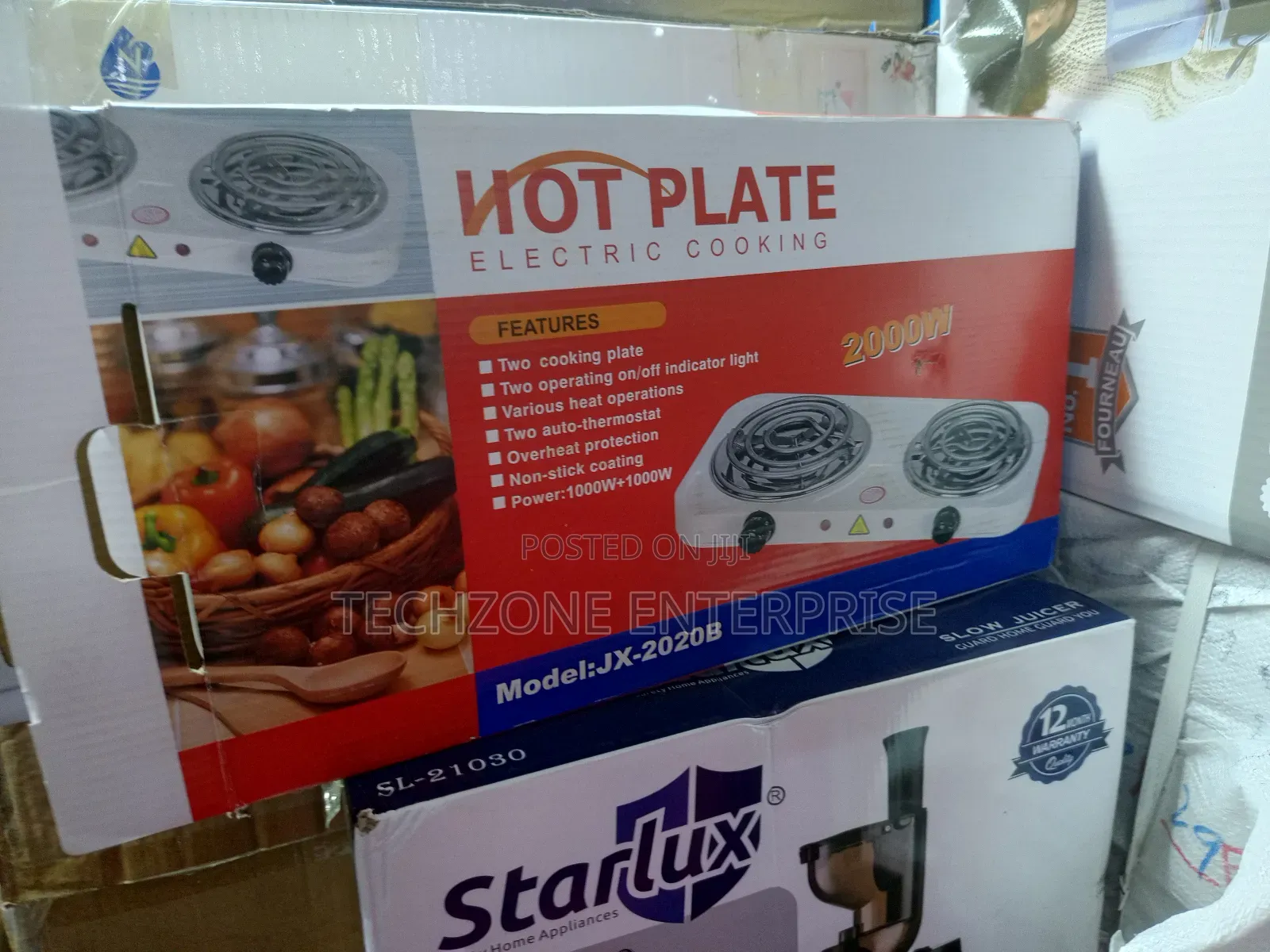 Double Spiral Hot Plate Cooker With 2000 Watts