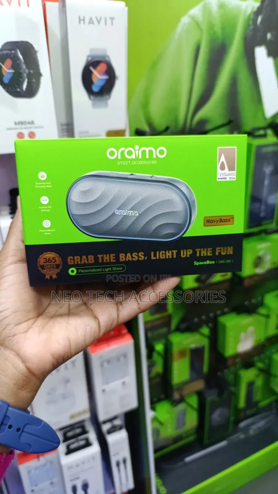 Oraimo Spacebox Wireless Portable Speaker( Fm Radio Tf Card Support