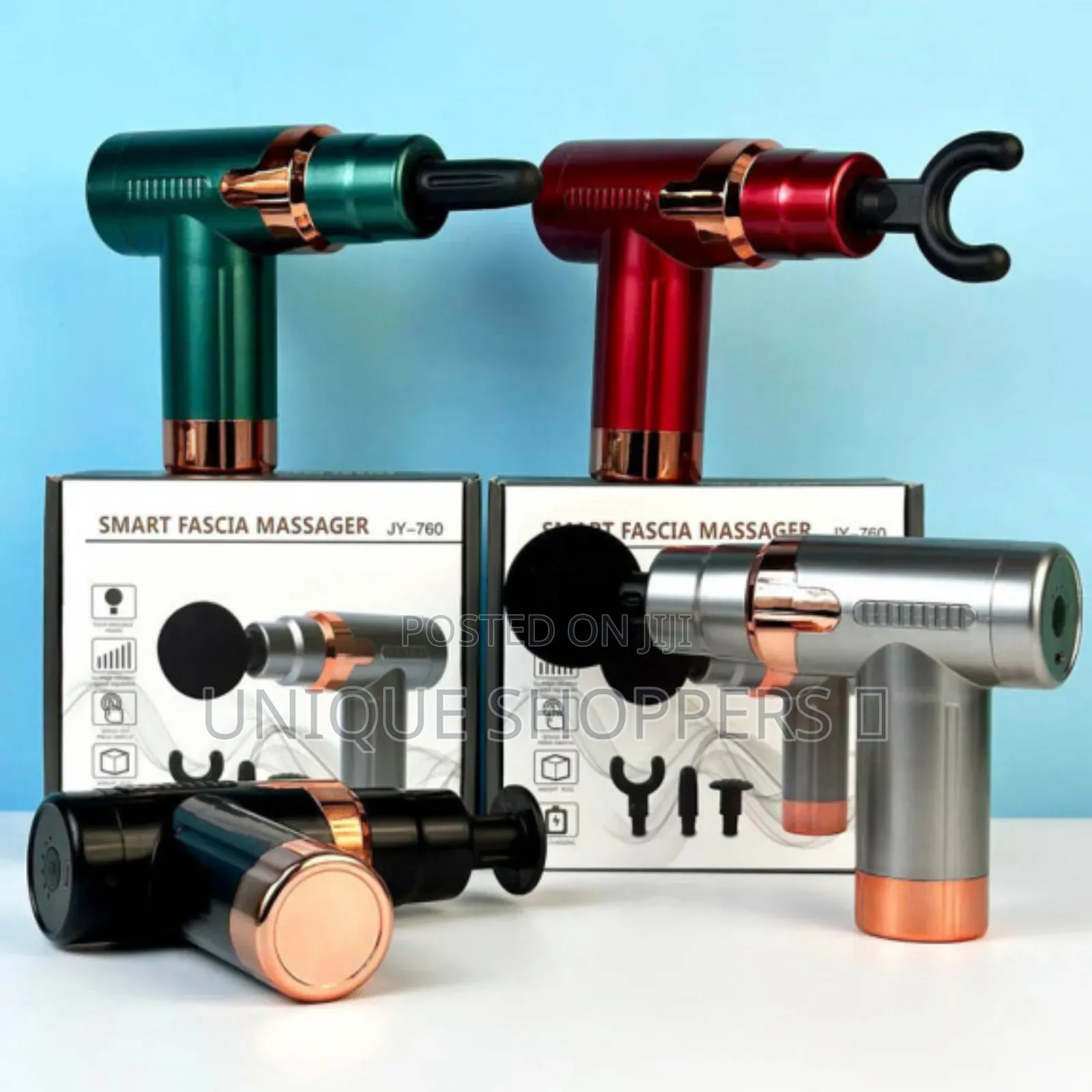 High Quality Massage Gun - 6 Speed, 4 Head Options, Rechargeable.