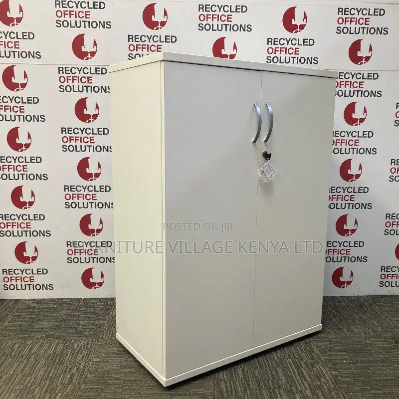Cabinets: Pedestal Wooden 2-Door Credenza With Key Lock
