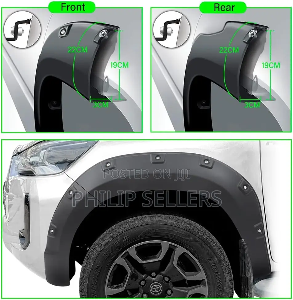 Toyota Hilux Accessories, 2020-2025 Double Cab Fender Flares,