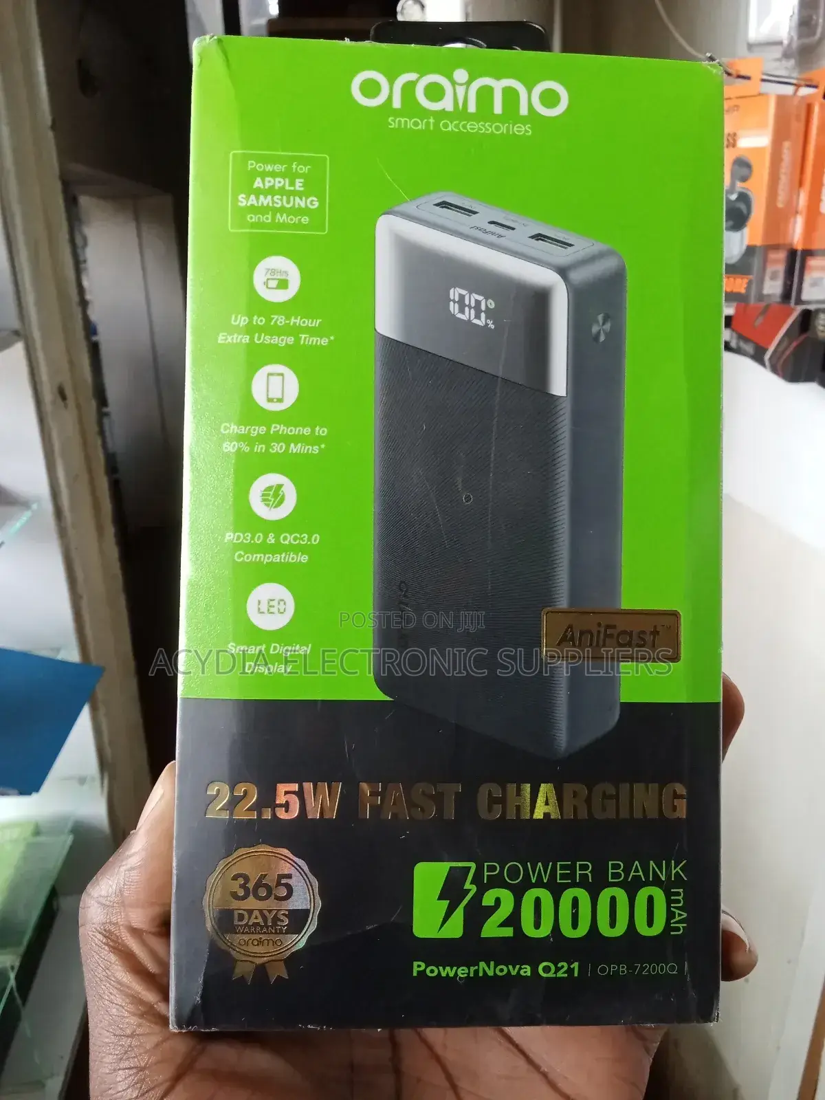 Oraimo Powernova Q21 Powerbanks 20000mah. 22.5w Fast Charging