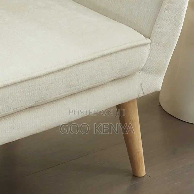 Home Sofa; Modern Home Fabric 2-Seater Sofa With Wood Base
