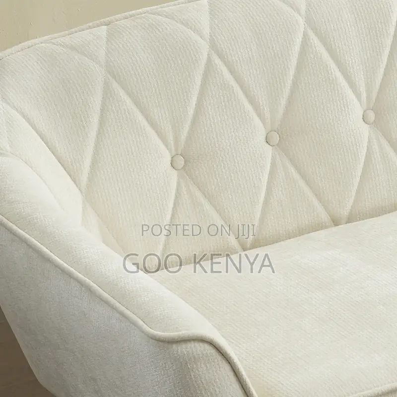 Home Sofa; Modern Home Fabric 2-Seater Sofa With Wood Base