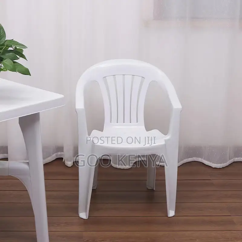 Outdoor Chair; Outdoor Seating Plastic Chair With Arm Support