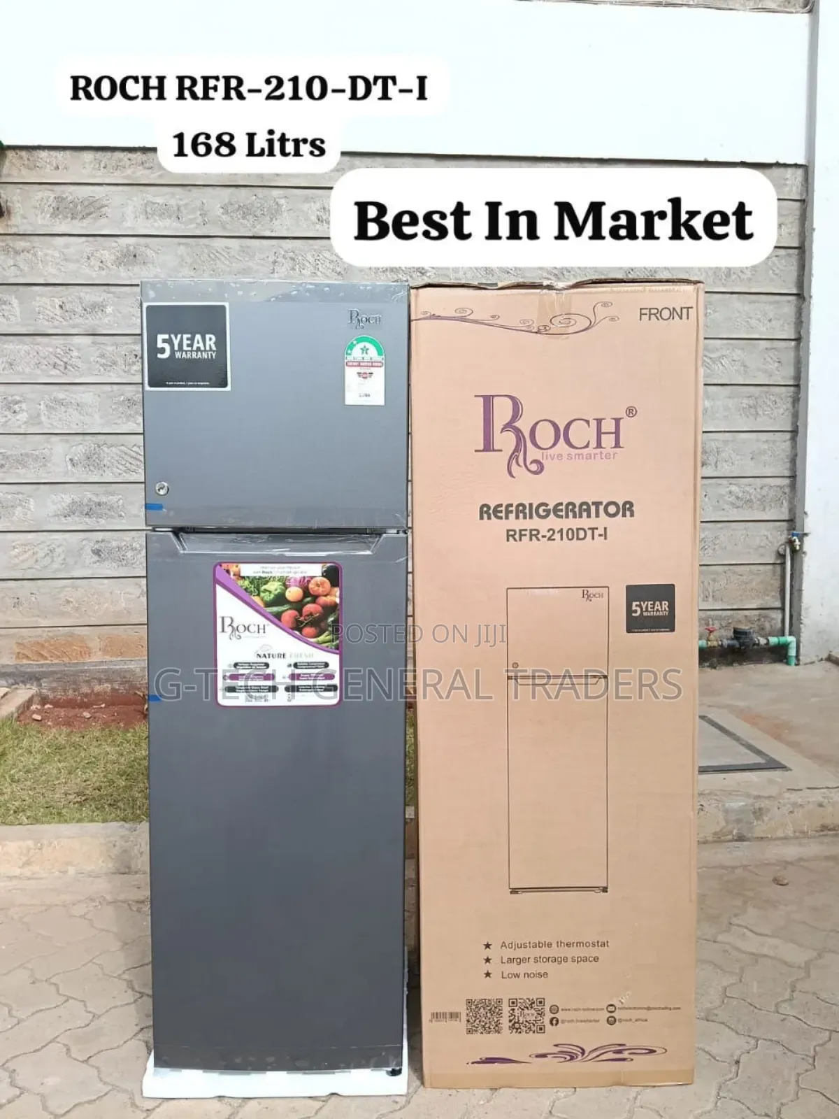 Roch 168l Double Door Direct Cool Refrigerator