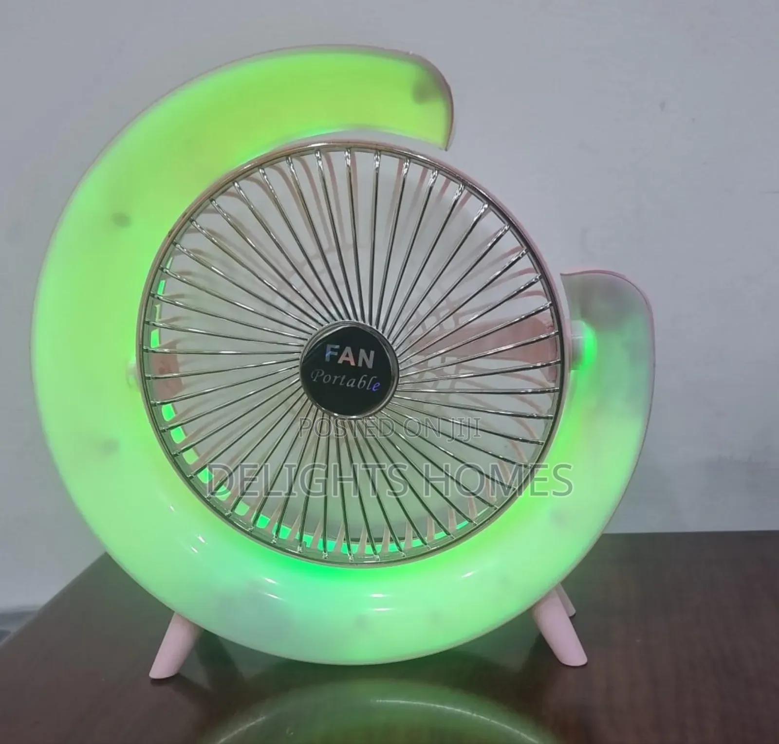 Rechargeable Colourful Desktop Fan Light_dv