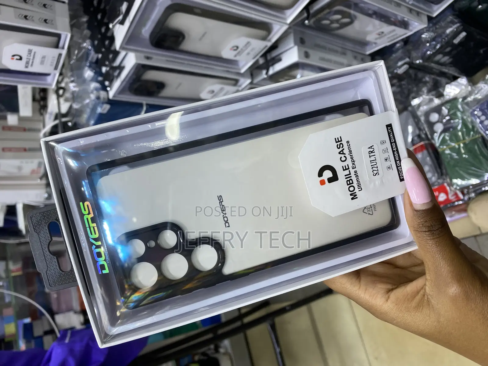 Minsu Samsung Galaxy S22 Ultra Transparent Doyers Case With Boaders