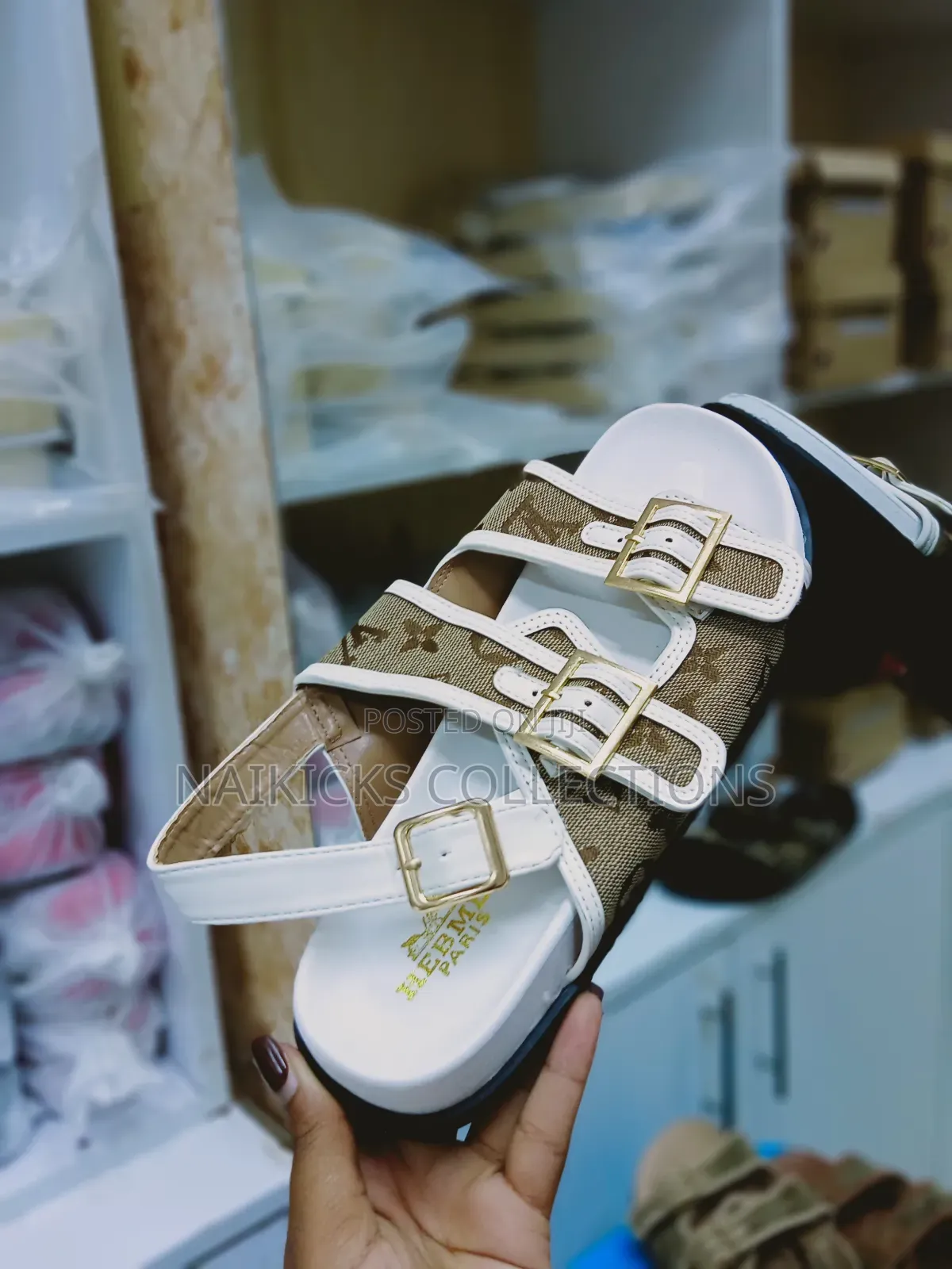 Lv Buckle Sandals
