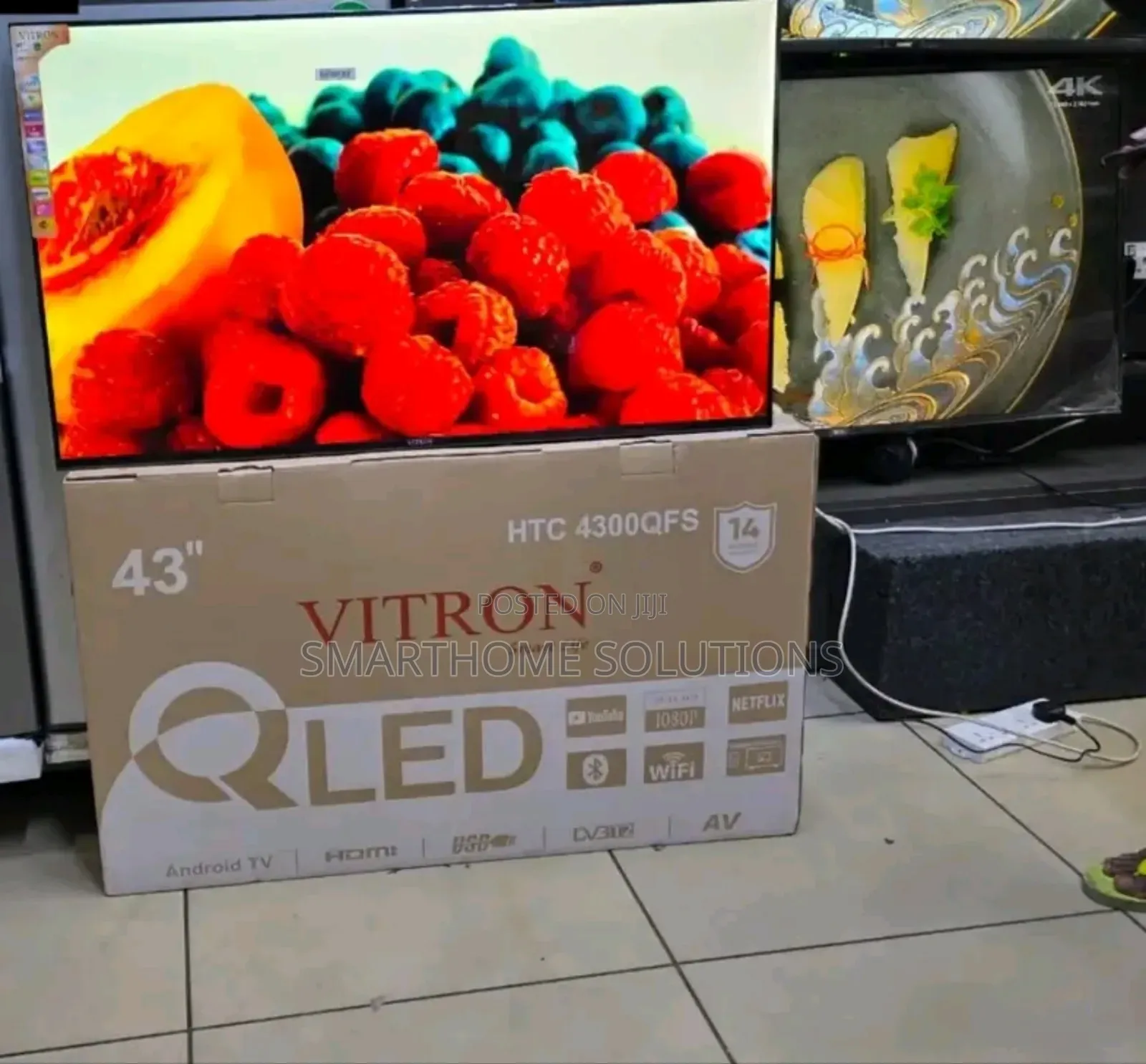 Vitron 43inch Qled Frameless 1080 Tv, Youtube, Netflix